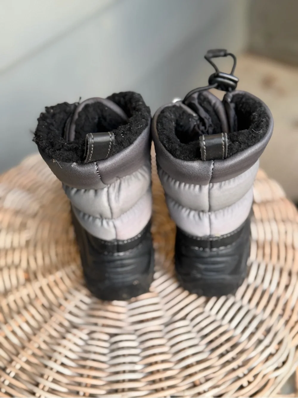 Member’s Mark Kids Winter Snow Boots Black Gray Size 7/8